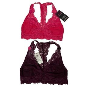 MAIDENFORM Women's Shape Wear Bralettes Size Small Lot/2 Multi Color Wireless